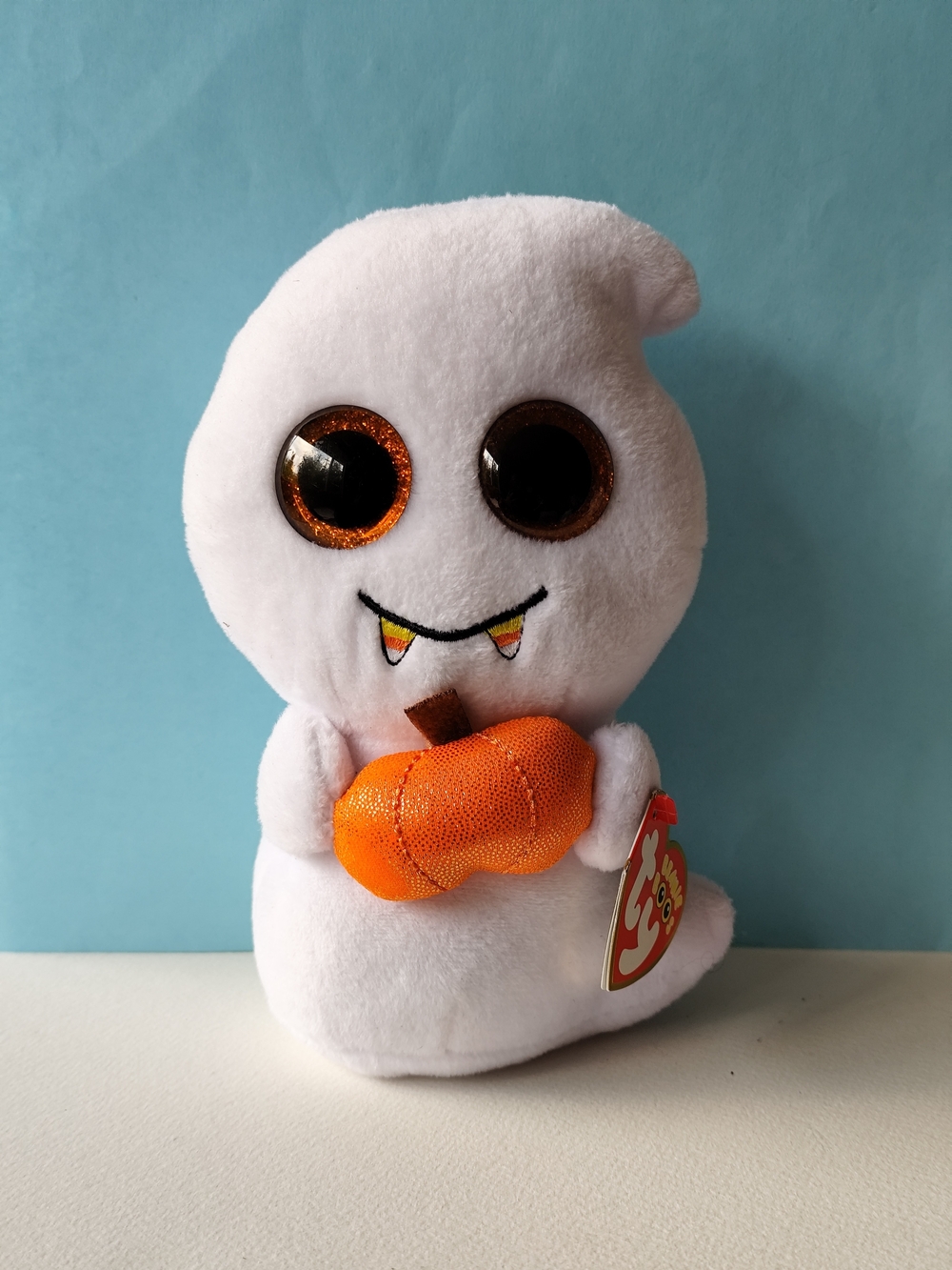 TY Beanie Boos - Scream the Ghost (Glitter Eyes) Boo 6” 15cm MWMT Rare Halloween